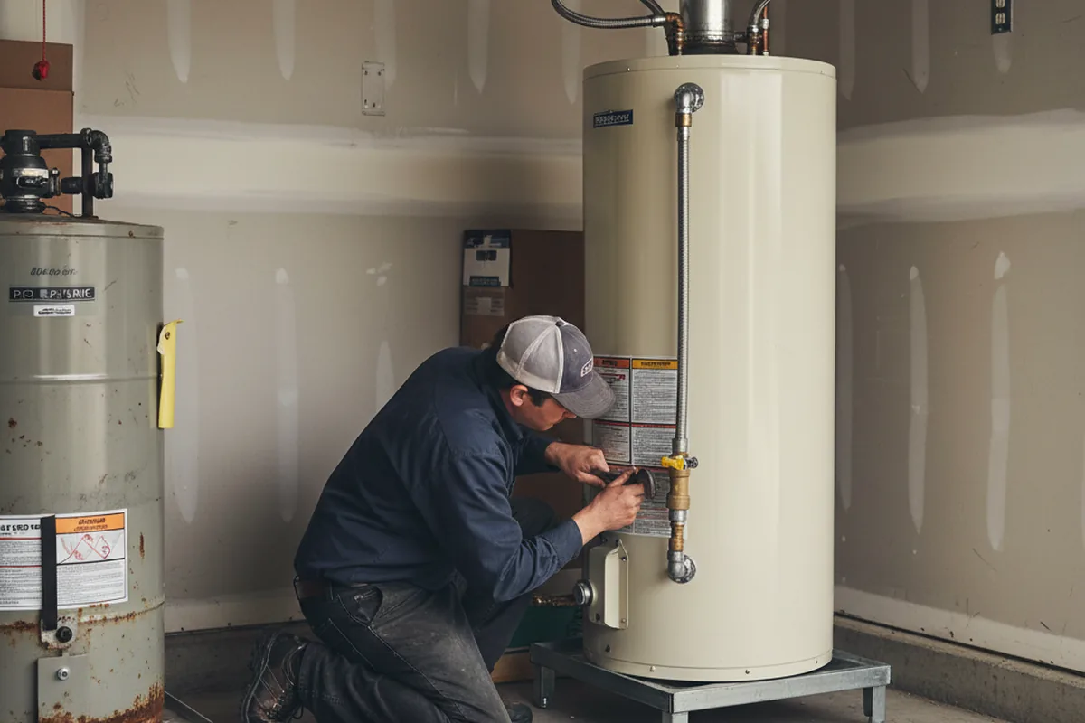 Water heater and shutoff valve replacement in Little Falls